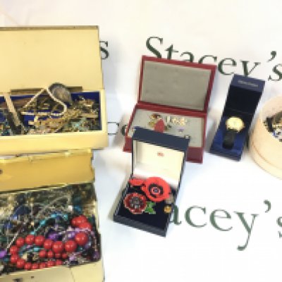 A Collection of costume jewellery including necklaces, rings etc. postage category C
