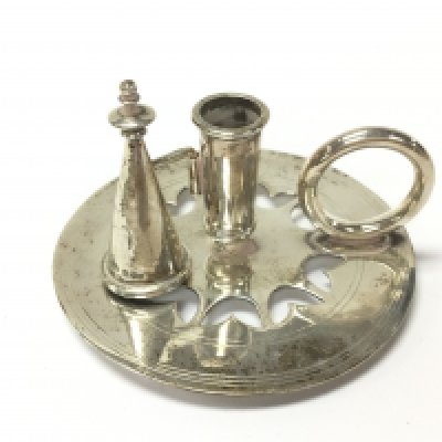 A silver London hallmarked chamber stick. 81.89g from circa 1984 Postage B