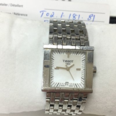 A boxed Tissot ladies steel watch with box and paperwork. Ref T02.1.181.81 not seen running. Postage B