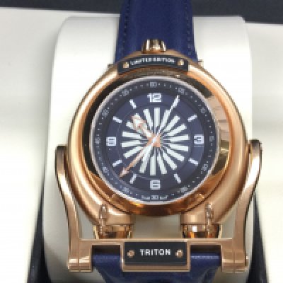 GV2 by Gevril 3406 Tritin automatic Ltd edition watch in excellent condition with box and paperwork seen running. Postage B