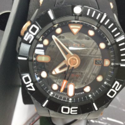 A Nubeo Manta meteorite limited edition watch. In as new condition with box and paperwork. Seen running. Postage B