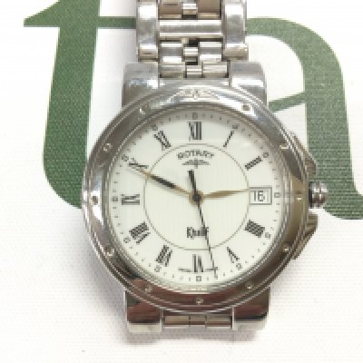 A Rotary Khalif watch with date aperture Approx 35mm case. Seen working. Postage B