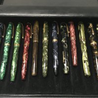 A Collection of fountain pens with 14ct gold tips including Watermans, Burnham, Conway Stewart etc. can be posted without case
