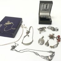 WITHDRAWN - A Collection of Mackintosh jewellery including some silver pieces and some silver chains. Postage category B