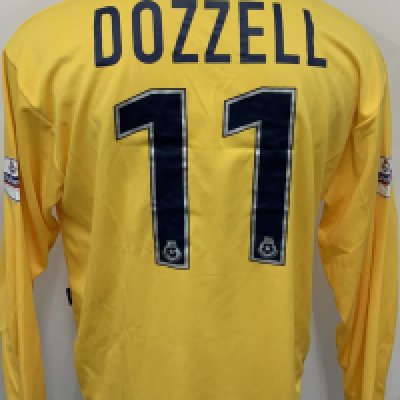 Colchester United 2000 - 2001 Match Worn Football Shirt: Yellow long sleeve shirt with Nationwide League badging to sleeves. Dozzell  11 to rear.