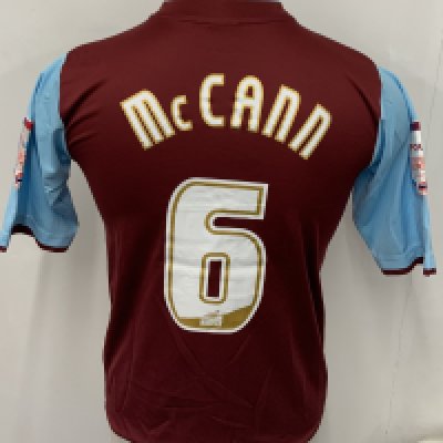 Burnley 2012 - 2013  Match Worn Football Shirt: Claret short sleeve Premier Range sponsored shirt with NPower Football League badging to arms. Number 6 McCann to rear. 