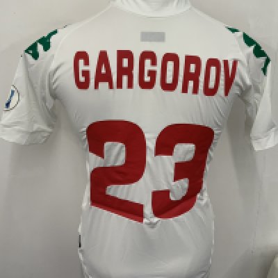 Bulgaria 2013 Match Issued Football Shirt: White short sleeve shirt. Number 23 Gargorov. Issued during World Cup qualifying v Italy on 6 September 2013.