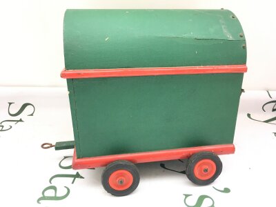 A Julip Green Trailer, Some stickers Have Worn Off.