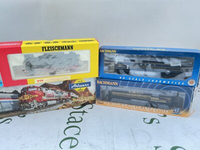 4 Boxed H0 Gauge Locomotive’s, Including Fleischmann, Bachmann And Athearn. No Reserve.