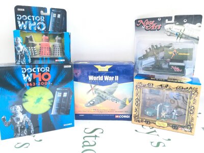 A Small Collection of Boxed Toys by Corgi, including Doctor Who.