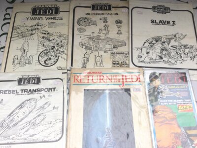 A Collection Of Vintage Star Wars Manuals, Transfers Etc.