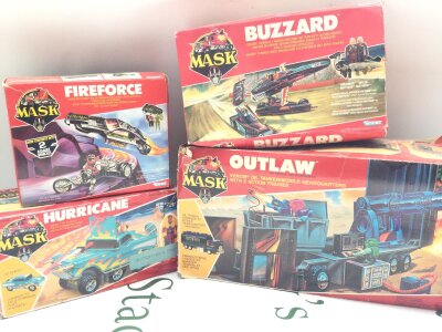 A Collection Of 4 Boxed M.A.S.K. Vehicles. Including Hurricane, Fireforce, Outlaw And Buzzard.