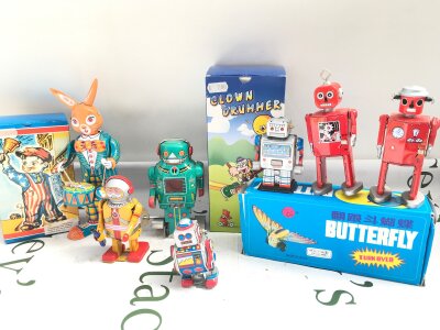 A Collection Of Modern Tinplate Toys. No Reserve. From A Lifetime Private Collection To Be Sold.