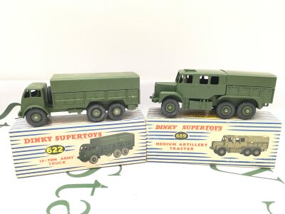 a Boxed Dinky Supertoys 10-Ton Army Truck #623 And A Medium Artillery Tractor #689.