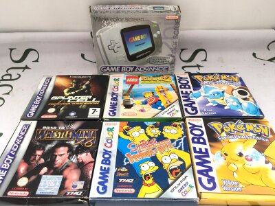 A Boxed Nintendo Game Boy Advance With A Collection Of Boxed Games. No Reserve.