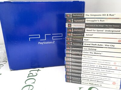 A Boxed Sony PlayStation 2 With A Collection Of Games. No Reserve.