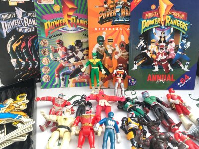 A Collection Of zPower Rangers Toys/ Figures And Books. No Reserve.