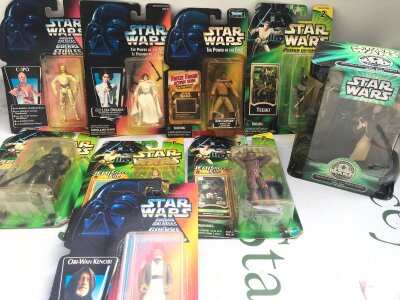 A Collection Of Carded And Boxed Star Wars The power Of The Force Figures, Elite Series,  Episode One Etc.
