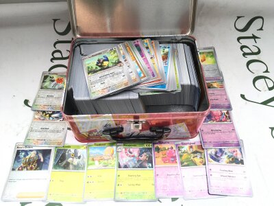 Over 750 Pokemon Cards In 25th Celebration Tin Including Holographic Cards From Various Sets. No Reserve.