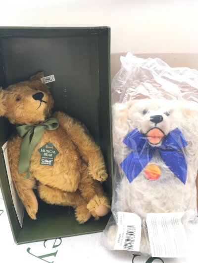 A Boxed Harrods Steiff Musical Bear And A Steiff Club Daddy Bear. (2).
