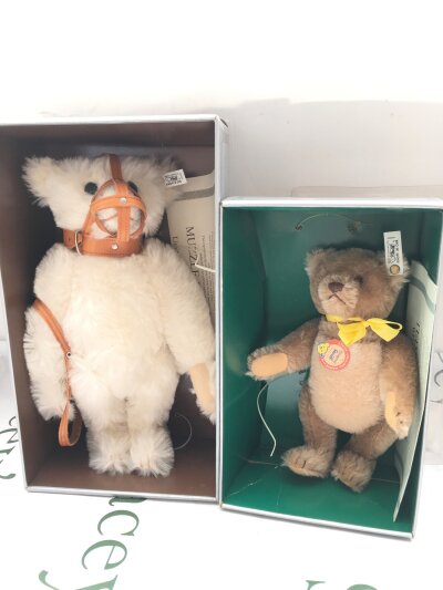 2 X Boxed Steiff Bears, Teddy Bear 1955 Replica And Muzzle Bear 1908 Replica. No Reserve. (2).
