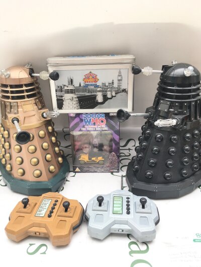 2 Remote Controlled Doctor Who Daleks, A DVD Box Set And VHS.