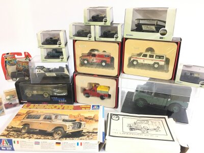 A Collection Of Boxed Land-Rover Models Including Corgi, Oxford, Revell Etc. No Reserve