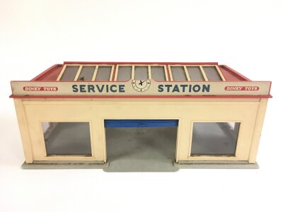 A Dinky Toys Plastic Service Station.
