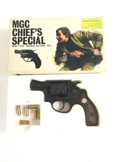A Boxed MGC M36 Smith And Western Chiefs Special Snub-Nose Metal Replica. No Reserve.