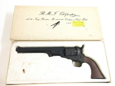 A RMI "Old Frontier" Replica Of A Colt 1851 Navy Revolver In Its Original Box. No Reserve.
