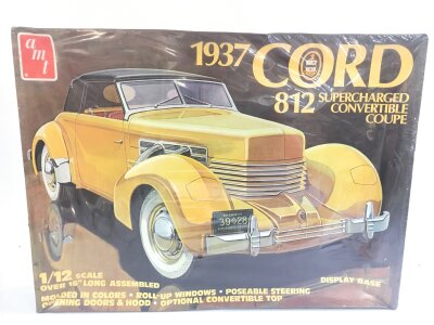 4 Boxed And Sealed AMT 1937 Cord 813 Supercharged Convertible Coupe Model Kits, No Reserve.