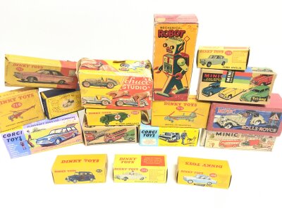 A Collection Of Original And Repro Boxes Including Dinky, Minic, Schuco Etc.