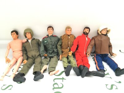 3 X Boxes Containing 6 Vintage Action Man, accessories And Vehicles. No Reserve. (3)