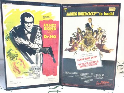 2 X Boxed Sideshow Collectables Figures From The James Bond Movies Dr. No And Her Majesty’s Secret Service.