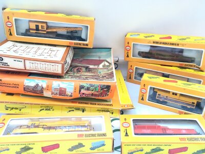 A Collection Boxed Of H0 Gauge Locos, wagons, Buildings, Transformer Etc.