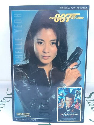 A Boxed Sideshow Collectables Figure From The James Bond Movie Tomorrow Never Dies.
