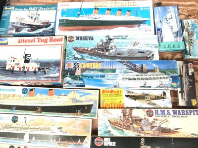 A Collection Of Boxed Model Kits, mostly Airfix And Revell. (Calypso Has No Decals). No Reserve.