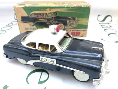 A Boxed Japanese KDT Battery Operated Police Car. No Reserve.