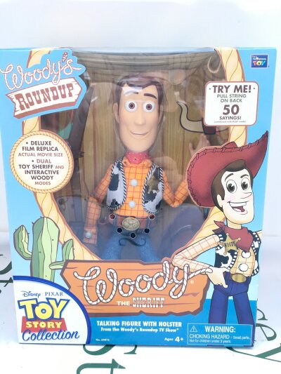 A Boxed Think Way Toys, Toy Story, Talking Woody.
