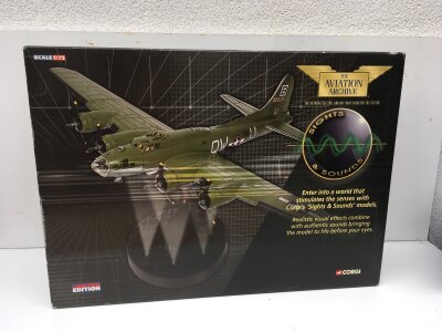 Boxed Corgi Aviation Archive Sights and Sounds model featuring a Boeing B17F  THE ZOOT SUITERS. AA33310 limited edition 1:72 scale.  No reserve