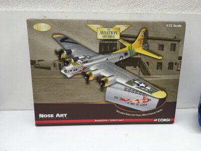 Boxed Corgi Aviation Archive model from the Nose Art collection featuring a Boeing B17G.  A BIT O LACE.   US33306 limited Edition with nose art display panel.  1:72 scale.  No reserve