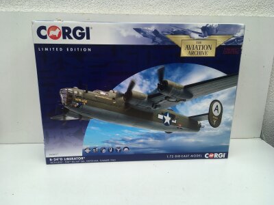 Boxed Corgi Aviation Archive model featuring B24 Liberator RUTH LESS.  AA34017 limited edition 1:72 scale.  No reserve