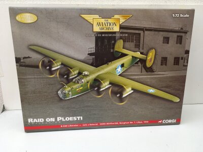 A boxed Corgi Aviation Archive diecast model featuring a B24 Liberator JERKS NATURAL.  US34013 limited edition 1:72 scale. No reserve