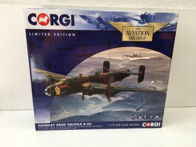 A boxed Corgi Aviation Archive diecast Model featuring a Handley Page Halifax BVII. VICKY THE VICIOUS VIRGIN.  AA37208 limited edition 1:72 scale.  No reserve