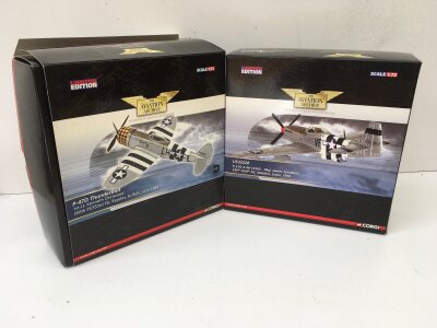 2x boxed Corgi Aviation Archive diecast models featuring US33821 P47D Thunderbolt MAGGIE…US32228 P51D Mustang.  Both limited edition 1:72 scale.  No reserve. (2)