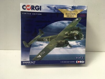 Boxed Corgi Aviation Archive diecast model featuring a Dornier Do17.   AA38806 limited edition 1:72 scale. No reserve