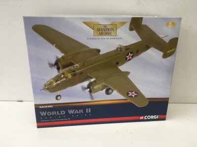 Boxed Corgi Aviation Archive diecast model featuring AA35302 B25B Mitchell .  Doolittles Tokyo raider.  Limited edition 1:72 scale.  No reserve.