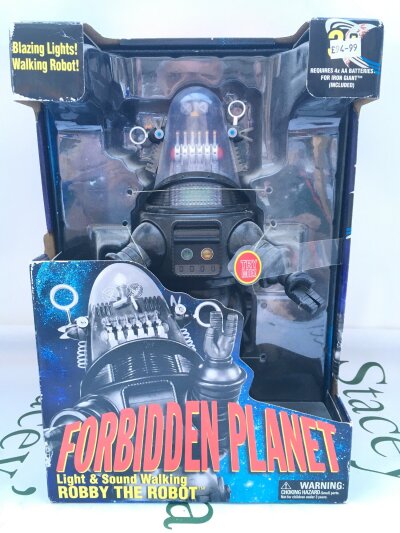 A Boxed Goldlok Toys Forbidden Planet Light And Sound Walking Robby The Robot.