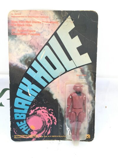 A Carded Mego 1979 The Black Hole Sentry Robot Figure, un Punched