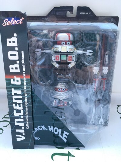 A Carded Dimond Select Toys The Black Hole V.i.n.cent And B.O.B. Figures.